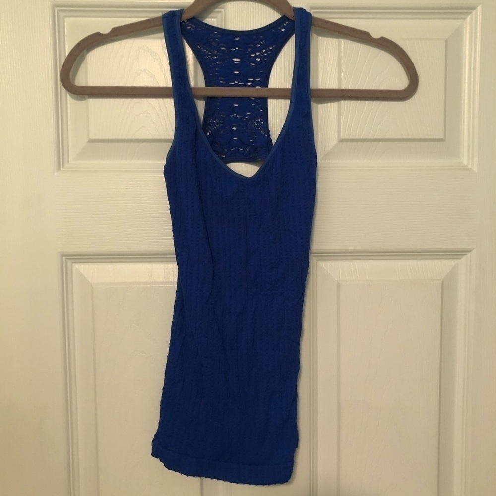Intimately by Free People Blue Fitted Tank Top